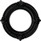 Ekena Millwork Benson Ceiling Medallion (Fits Canopies up to 6 1/8"), 11 1/8"OD x 6 1/8"ID x 5/8"P, Jet Black CM11BNBLF - alternate 1